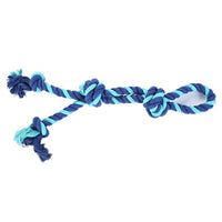 HKM-6389821 Cotton Rope Dog Toy for Molar Cleaning and Training - 52cm Blue Knot