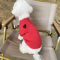 HKM-6390589 Cozy Wool Pet Sweater for Small and Medium Dogs and Cats in Sapphire Blue, Red, and Dark Gray