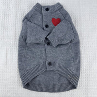 HKM-6390589 Cozy Wool Pet Sweater for Small and Medium Dogs and Cats in Sapphire Blue, Red, and Dark Gray