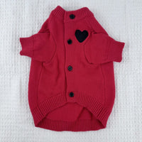 HKM-6390589 Cozy Wool Pet Sweater for Small and Medium Dogs and Cats in Sapphire Blue, Red, and Dark Gray