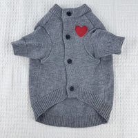 HKM-6390589 Cozy Wool Pet Sweater for Small and Medium Dogs and Cats in Sapphire Blue, Red, and Dark Gray