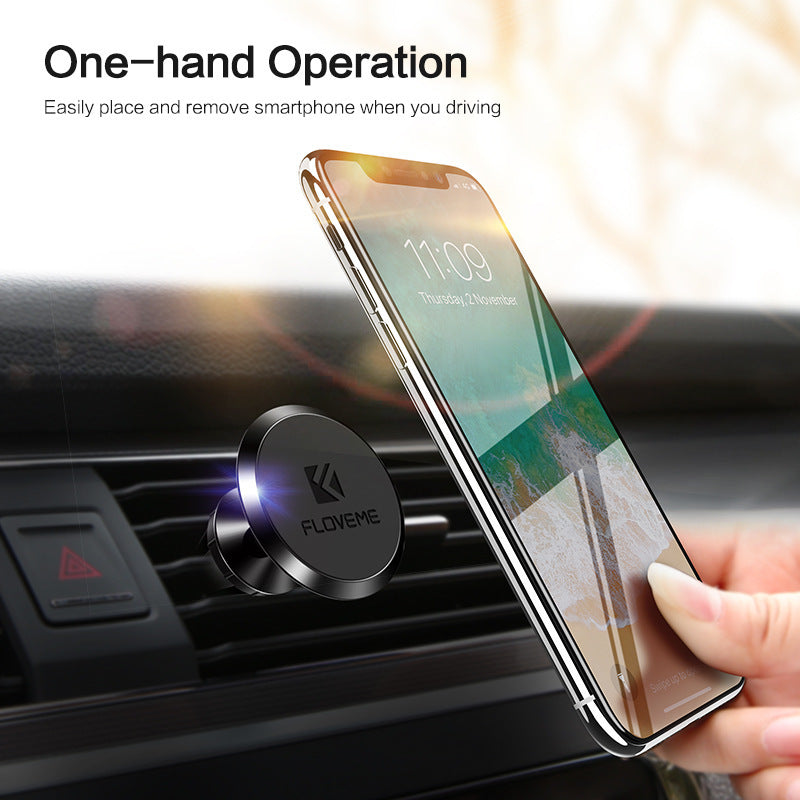 HKM-639059 360-Degree Rotating Magnetic Mobile Phone Holder for Car CD Slot, Aluminum Alloy Design