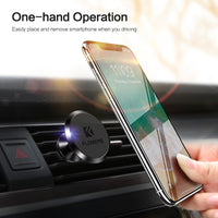 HKM-639059 360-Degree Rotating Magnetic Mobile Phone Holder for Car CD Slot, Aluminum Alloy Design