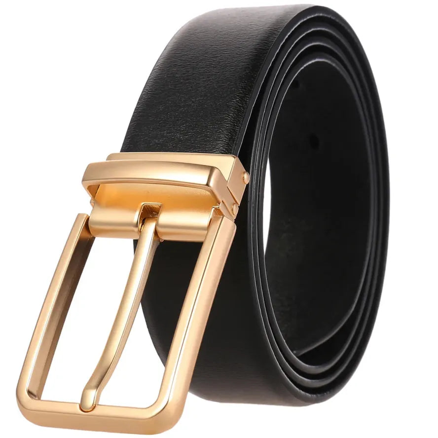 HKM-639059 Adjustable Alloy Pin Buckle Perforated Belt - Model LY35-21746-4