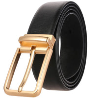 HKM-639059 Adjustable Alloy Pin Buckle Perforated Belt - Model LY35-21746-4