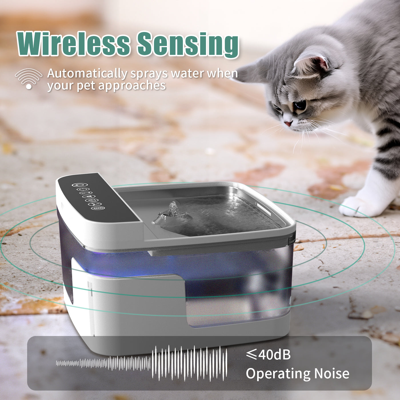 HKM-6390845 Automatic Pet Water Dispenser with Adjustable Flow Control