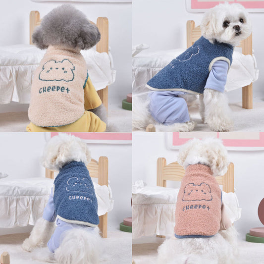 HKM-6391357 Casual Stretch Teddy Than Panda Costume for Pets in Multiple Colors and Sizes