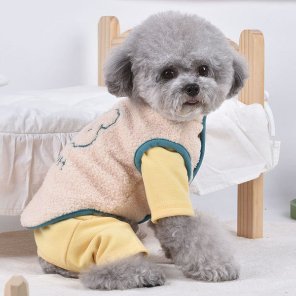 HKM-6391357 Casual Stretch Teddy Than Panda Costume for Pets in Multiple Colors and Sizes