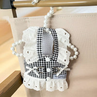 HKM-6392381 Black and White Plaid or Red and White Plaid Pet Chest Skirt for Dogs and Cats