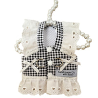 HKM-6392381 Black and White Plaid or Red and White Plaid Pet Chest Skirt for Dogs and Cats