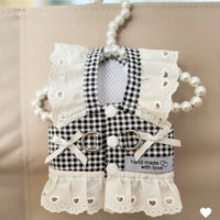 HKM-6392381 Black and White Plaid or Red and White Plaid Pet Chest Skirt for Dogs and Cats
