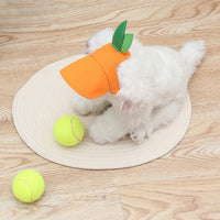 HKM-6393405 Orange Monochrome Pet Sunshade Hat with Sunscreen Strap - Size S/M