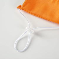 HKM-6393405 Orange Monochrome Pet Sunshade Hat with Sunscreen Strap - Size S/M