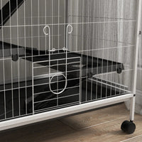 HKM-6394429 Spacious Multi-Tiered Small Animal Cage with Removable Tray and Hammock for Ferrets and Chinchillas