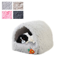 HKM-6394813 Cozy Semi-Closed Cat Nest Warm House - Compressible, Various Colors