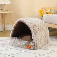 HKM-6394813 Cozy Semi-Closed Cat Nest Warm House - Compressible, Various Colors
