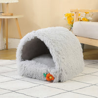 HKM-6394813 Cozy Semi-Closed Cat Nest Warm House - Compressible, Various Colors