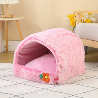 HKM-6394813 Cozy Semi-Closed Cat Nest Warm House - Compressible, Various Colors