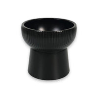 HKM-6396733 Ceramic Pet Bowl in White, Black, Pink, and Green - 11.5CM Diameter, 12CM Height