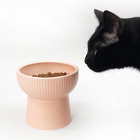 HKM-6396733 Ceramic Pet Bowl in White, Black, Pink, and Green - 11.5CM Diameter, 12CM Height