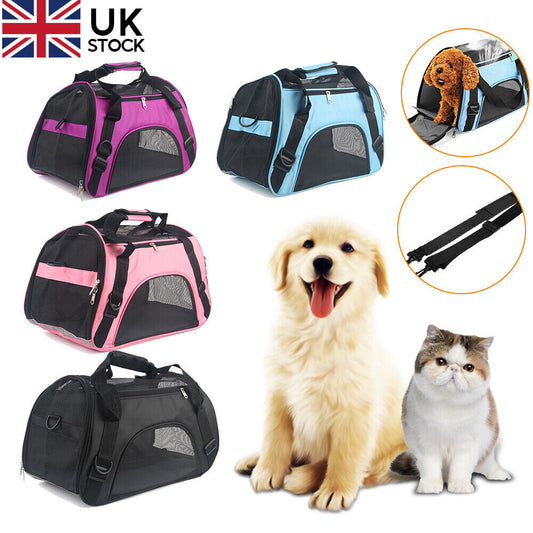 HKM-6396989 Portable Expandable Soft Fabric Pet Carrier for Dogs and Cats - Foldable Travel Bag in Multiple Colors