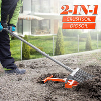 HKM-639699 2-in-1 Hand Soil Digging Machine and Tiller for Efficient Gardening and Landscaping