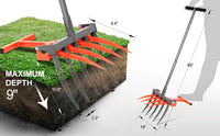 HKM-639699 2-in-1 Hand Soil Digging Machine and Tiller for Efficient Gardening and Landscaping