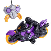 HKM-639763 2.4G Remote-Control Stunt Motorcycle with 360-Degree Rotation and Lights for Kids
