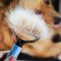 HKM-6398013 Dual-Sided Grooming Brush for Dogs and Cats - Deshedding Tool for Effective Fur Removal