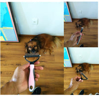 HKM-6398013 Dual-Sided Grooming Brush for Dogs and Cats - Deshedding Tool for Effective Fur Removal