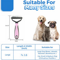 HKM-6398013 Dual-Sided Grooming Brush for Dogs and Cats - Deshedding Tool for Effective Fur Removal