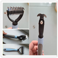 HKM-6398013 Dual-Sided Grooming Brush for Dogs and Cats - Deshedding Tool for Effective Fur Removal