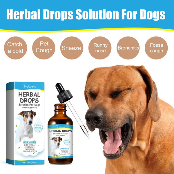 HKM-6398397 Herbal Cough Relief Drops for Pets with Natural Extracts, 60ml