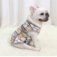 HKM-6398909 Cotton Comic Bear Vest for Dogs - Casual Wear for Bulldogs, Pugs, and More