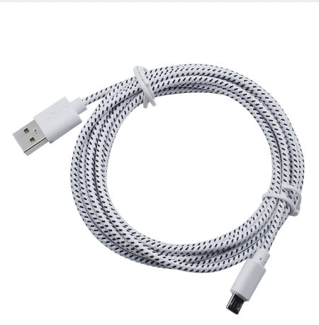 HKM-639891 Nylon Braided Micro USB Cable for Android Devices - 1m/2m/3m Length Options, Fast Data Sync and Charging