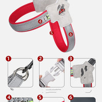 HKM-6399805 Breathable Mesh Dog Harness with Hand Holding Rope in Multiple Colors