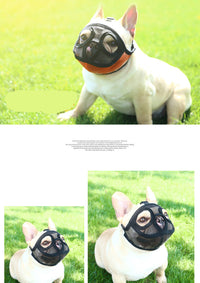 HKM-6400189 Puppy Anti-Bite and Bark Mesh Mouth Cover - Adjustable Sizes in Orange and Black