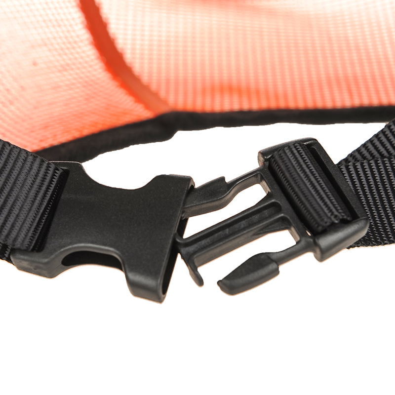 HKM-6400189 Puppy Anti-Bite and Bark Mesh Mouth Cover - Adjustable Sizes in Orange and Black
