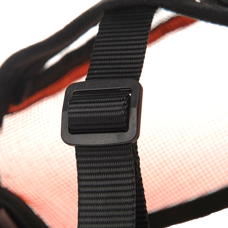HKM-6400189 Puppy Anti-Bite and Bark Mesh Mouth Cover - Adjustable Sizes in Orange and Black