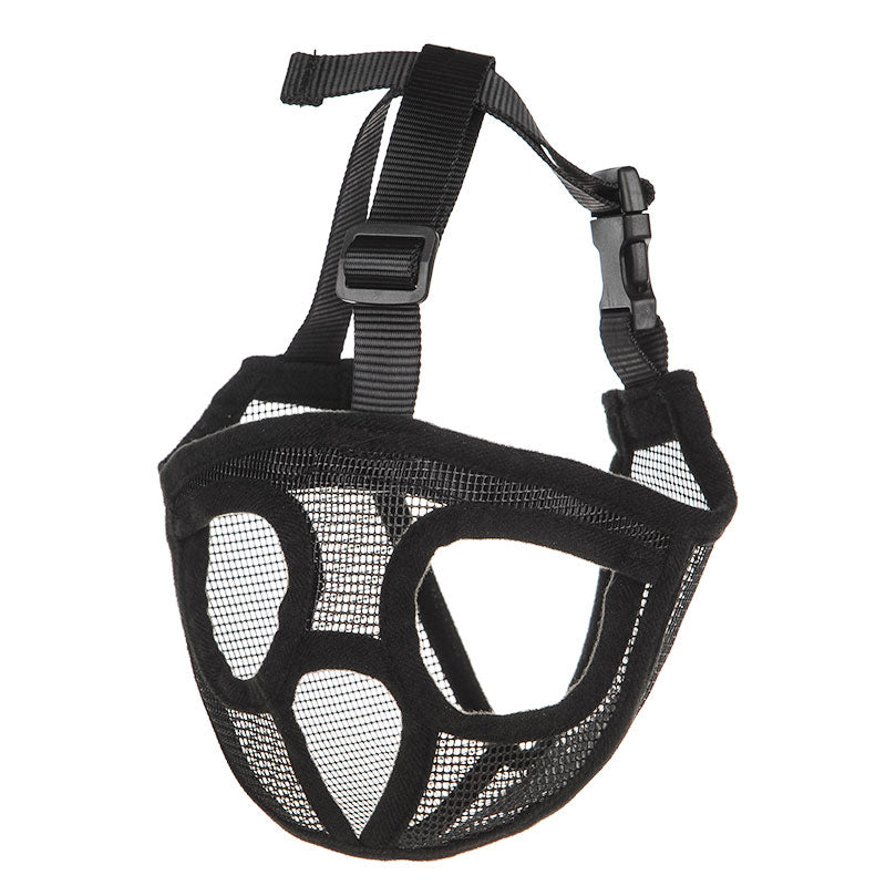 HKM-6400189 Puppy Anti-Bite and Bark Mesh Mouth Cover - Adjustable Sizes in Orange and Black