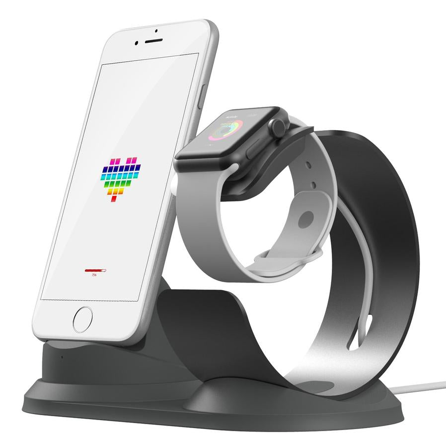 HKM-640019 Dual-Purpose Aluminum Alloy Charging Stand for Convenience and Style