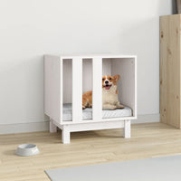 HKM-6400573 Solid Pine Wood Dog House with Multiple Size Options - Comfortable Cozy Shelter for Pets