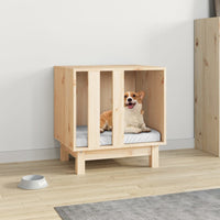 HKM-6400573 Solid Pine Wood Dog House with Multiple Size Options - Comfortable Cozy Shelter for Pets