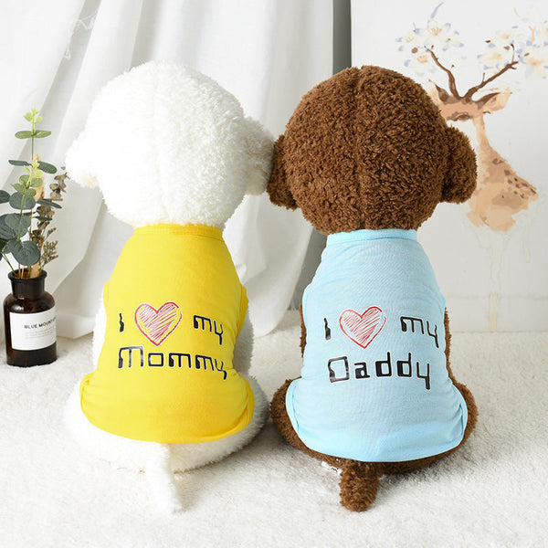 HKM-6401085 Personalized Cartoon Dog Vest in Multiple Colors and Sizes