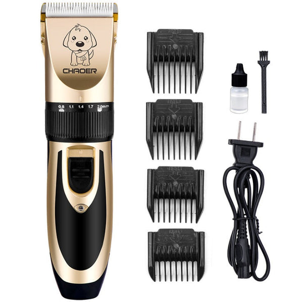 HKM-6402109 Professional Pet Grooming Clipper with Electric Nail Trimmer for Dogs and Cats - Titanium Ceramic Blade, High-Power Motor, 5 Speed Adjustment
