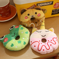 HKM-6405949 Plush Donut Sound Toy for Small and Medium Pets - Bear, Unicorn, Frog Designs