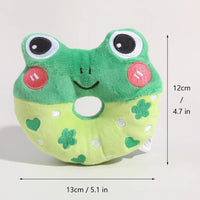 HKM-6405949 Plush Donut Sound Toy for Small and Medium Pets - Bear, Unicorn, Frog Designs