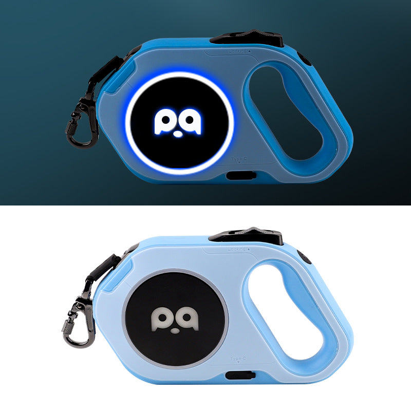 HKM-6406077 LED Retractable Dog Leash with Light - USB Rechargeable, Multiple Colors Available