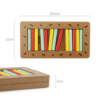 HKM-6407101 Multi-Functional Wooden Puzzle Toy for Dogs - Paw Print & Bone Design
