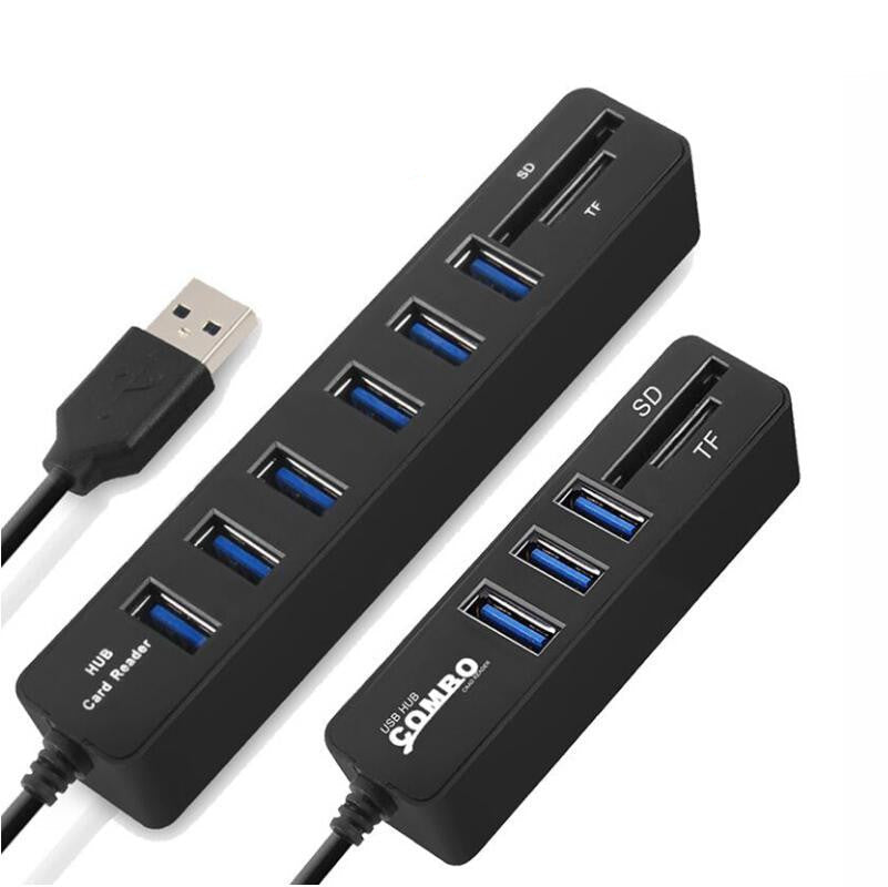 HKM-640723 Multi-Function USB 2.0 Hub with 6 Interfaces Including Type-C and Android Ports